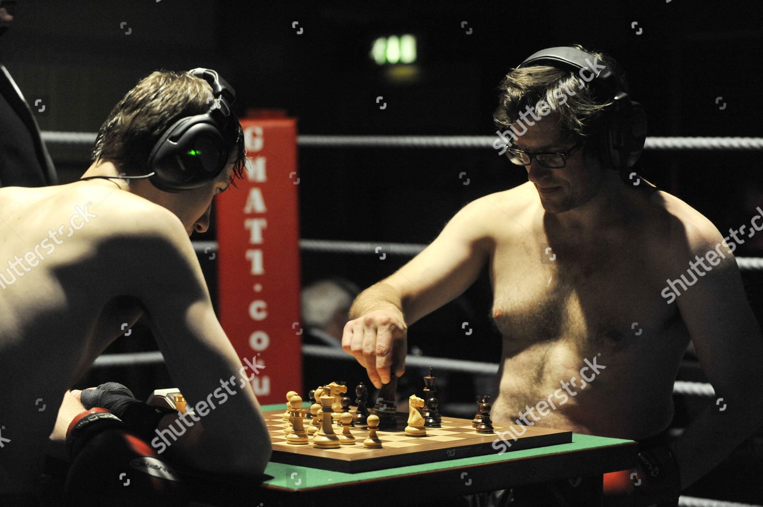 Chess Boxers Matt Crazy Arms Read Editorial Stock Photo - Stock Image